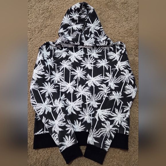 PINK Victoria's Secret Large Vintage Spellout Tropical Full Zip Hoodie - Picture 4 of 5